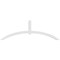 Ekena Millwork Archdale Architectural Grade PVC Gable Bracket, 96"W x 32"H x 4"D x 4"F, 8/12 Pitch GBP096X32X0404ARC00 - alternate 4